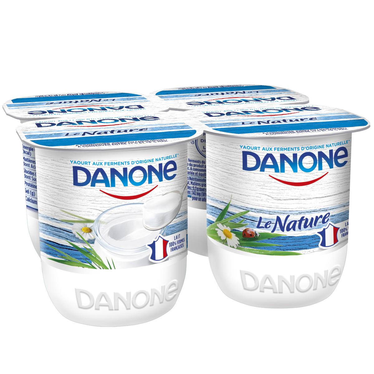 4x125g yaourt nature danone 4x125g yaourt nature danone
