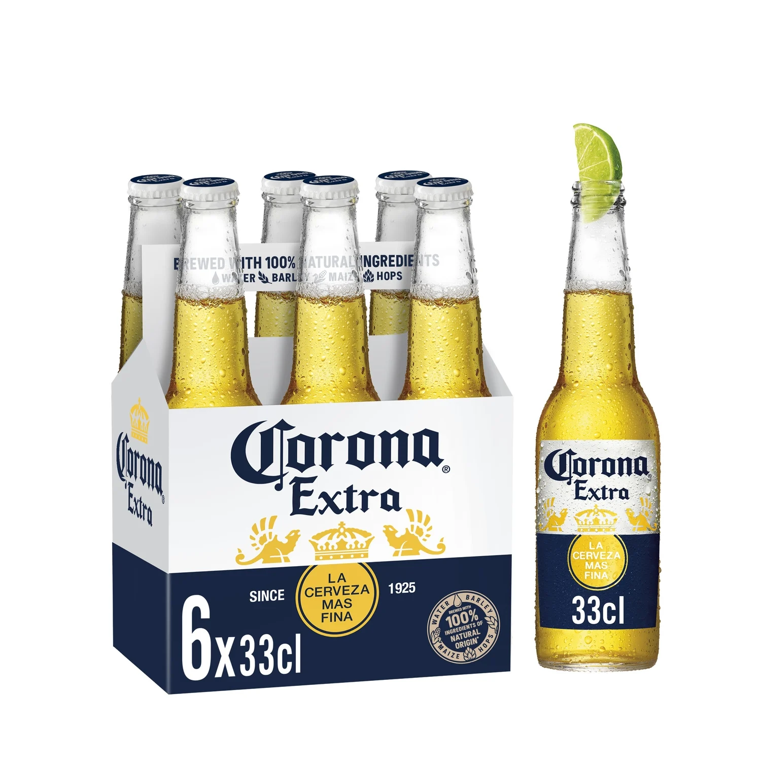 bière blonde 4,5% corona le pack de bouteilles6x33cl bière blonde 4,5% corona le pack de bouteilles6x33cl