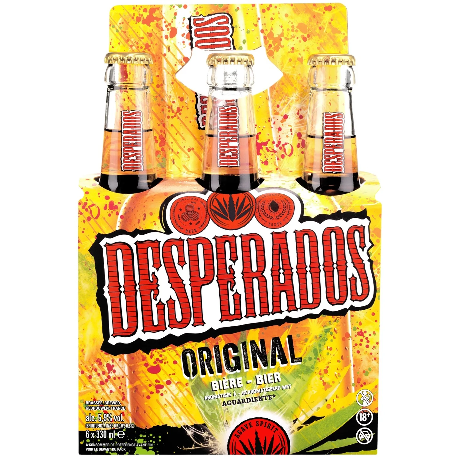 bière aromatisée au spiritueux à base d'agave et 5,9% desperados le pack de bouteilles6x33cl bière aromatisée au spiritueux à base d'agave et 5,9% desperados le pack de bouteilles6x33cl