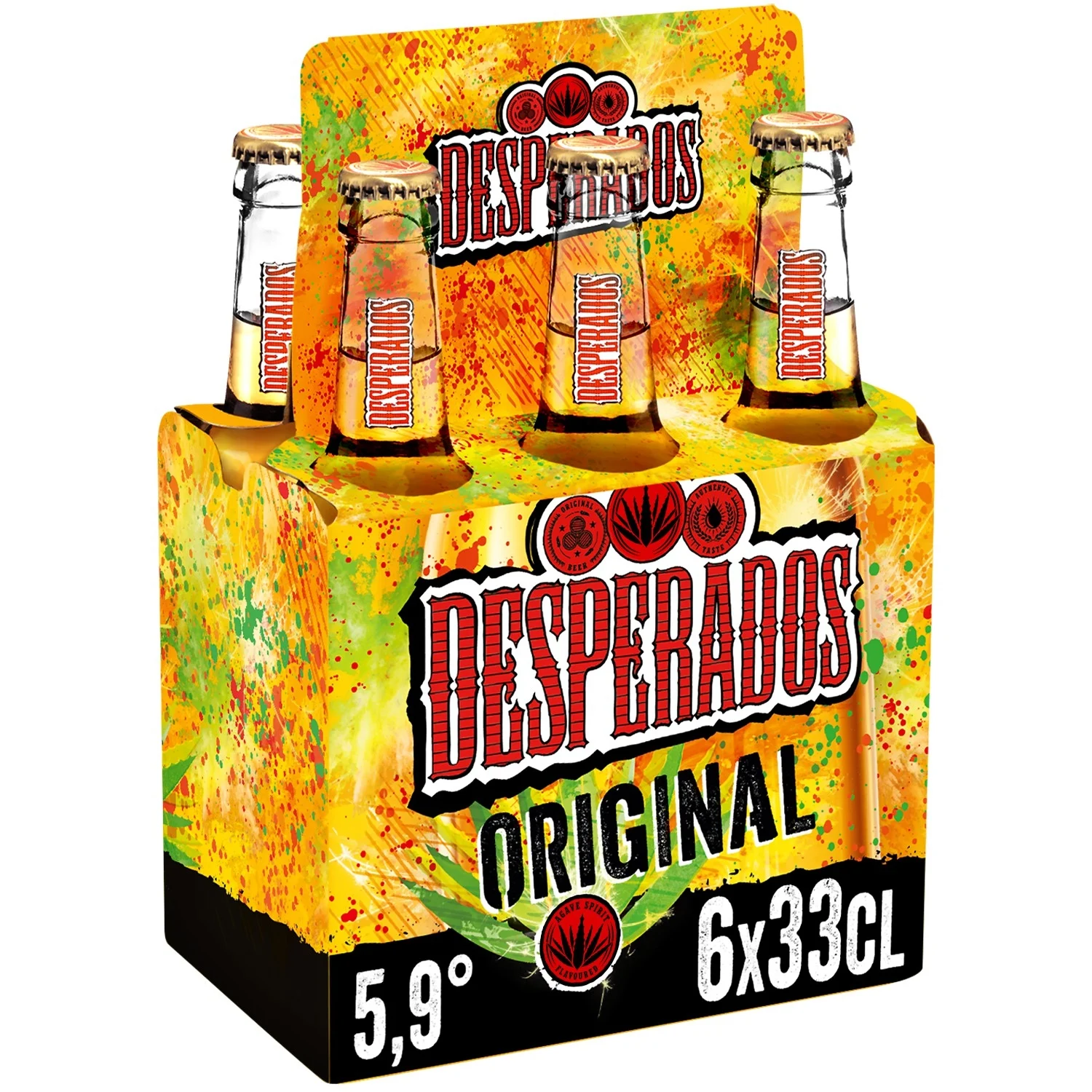 bière aromatisée au spiritueux à base d'agave et 5,9% desperados le pack de bouteilles6x33cl bière aromatisée au spiritueux à base d'agave et 5,9% desperados le pack de bouteilles6x33cl
