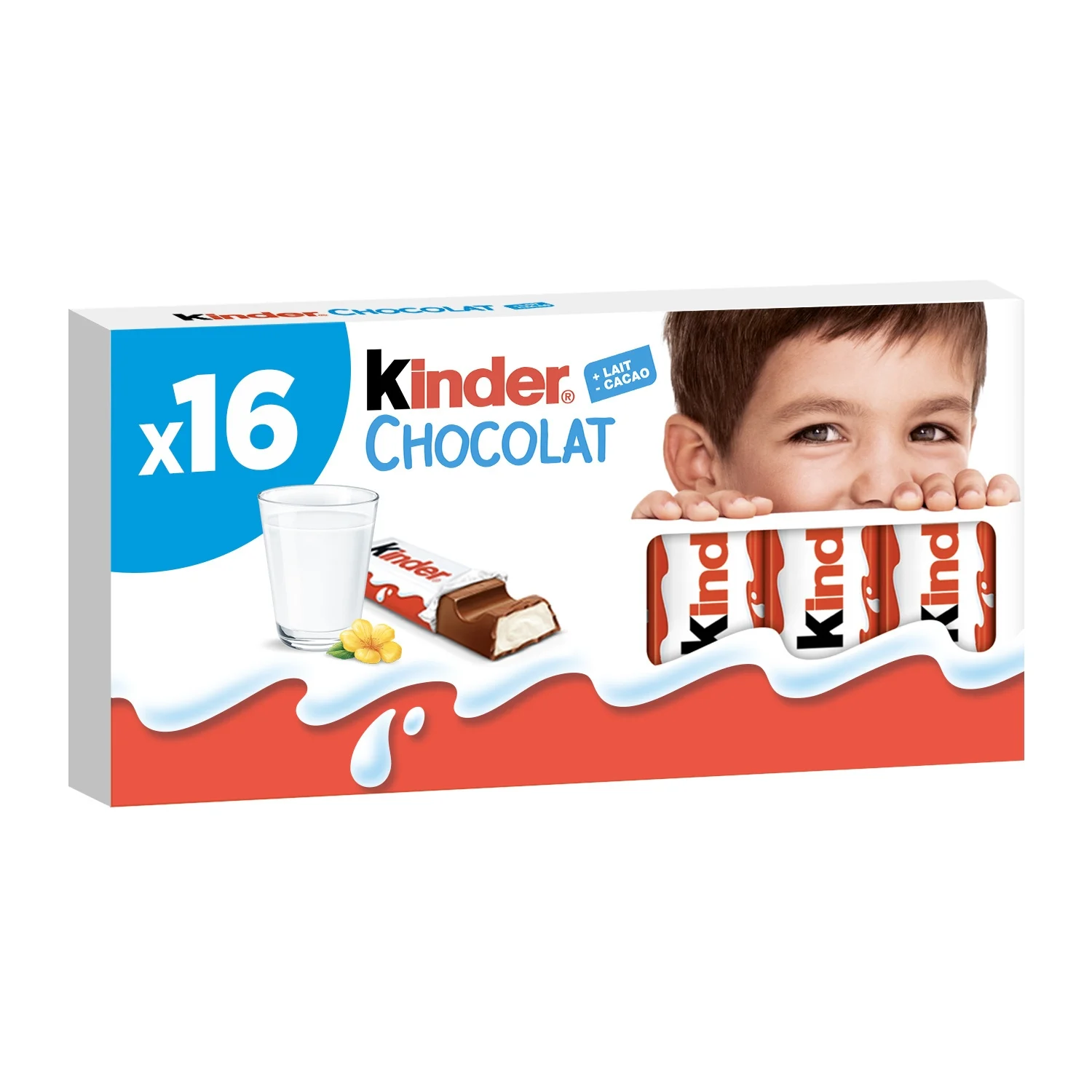 barres chocolatées lait kinder x16 200g barres chocolatées lait kinder x16 200g