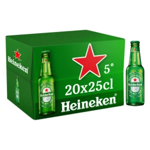 bière blonde 5% heineken le pack de bouteilles 20x25cl