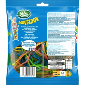 bonbons scoubidou aux fruits lutti le sachet de 200g