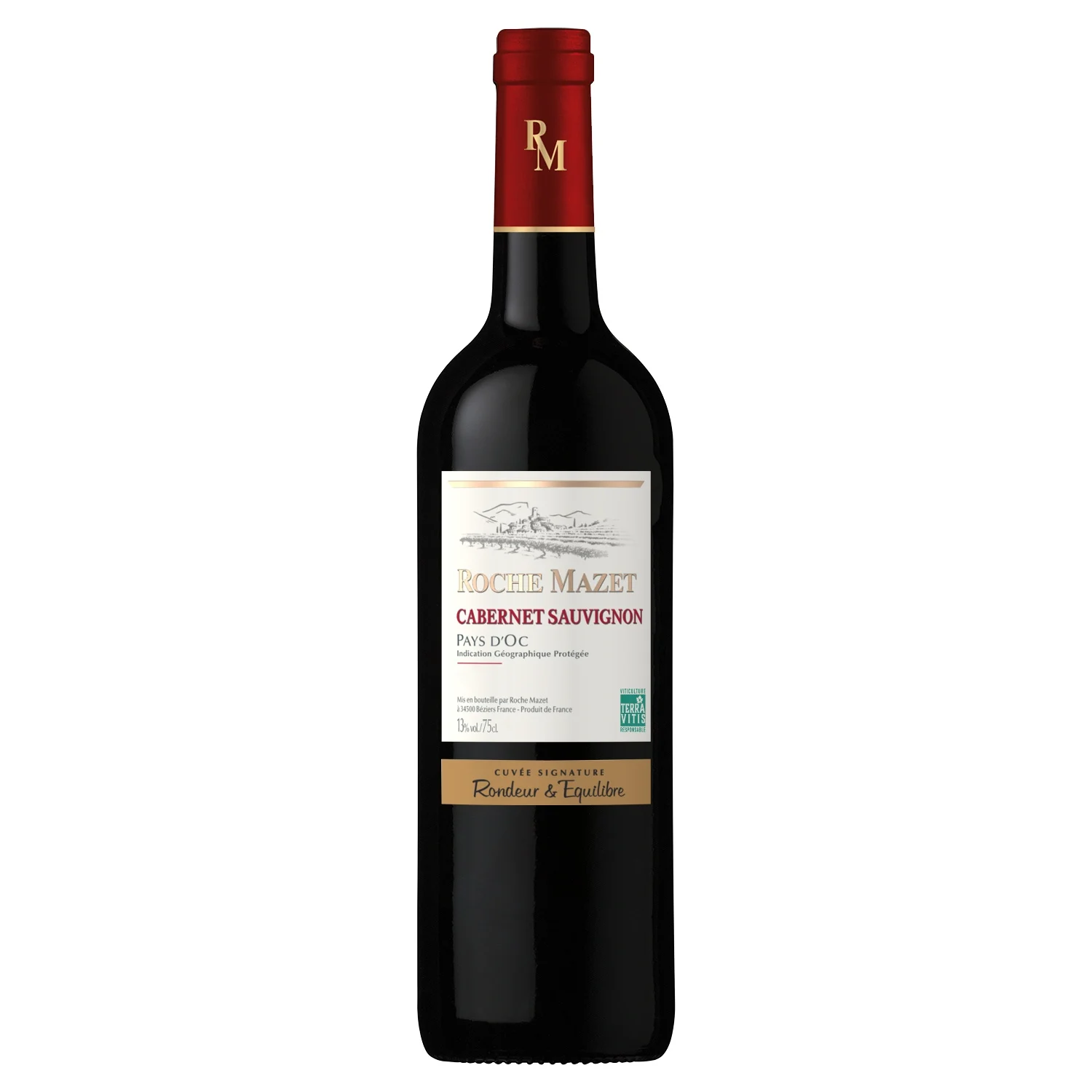 vin rouge i.g.p. pays d'oc cabernet sauvignon roche mazet la bouteille 75cl vin rouge i.g.p. pays d'oc cabernet sauvignon roche mazet la bouteille 75cl