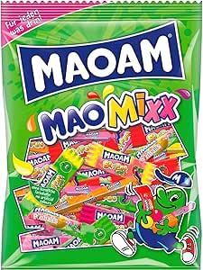 maomixx, assortiment de bonbons fruités à la texture croquante, 250g, compatible avec maoam