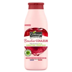 shampoing cheveux colorés ou méchés pulpe de cerise bio et kératine végétale cottage : le flacon de 250ml