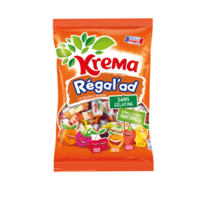 bonbons regal'ad assortiment fruits krema sachet de 360g