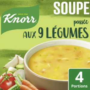 soupe déshydratée passée aux 9 légumes knorr le sachet de 105 g