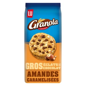 cookies aux gros éclats chocolat et aux amandes caramélisées granola lu le paquet de 184 g