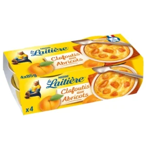 dessert clafoutis aux abricots la laitiere les 4 pots de 85g