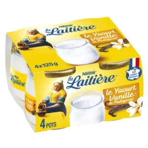 yaourts vanille la laitiere les 4 pots de 125g