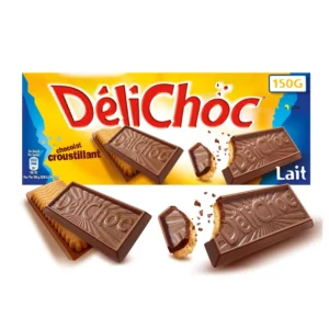 biscuits chocolat lait delichoc : la boite de 150 g