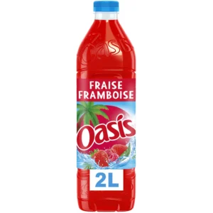 boisson aux fruits fraise framboise oasis la bouteille de 2l