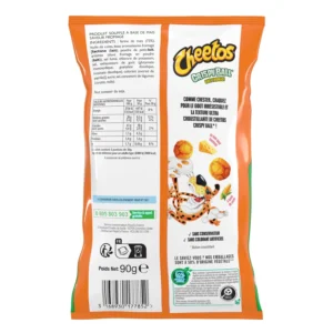 biscuits apéritifs soufflés crispy ball goût fromage cheetos le sachet de 90g