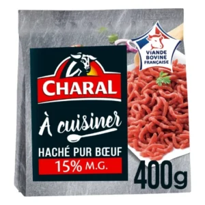 viande hachée 100% pur bœuf charal le paquet de 400 g
