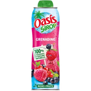 sirop grenadine oasis : la bouteille de 75 cl
