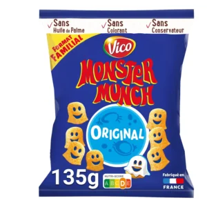biscuits apéritifs original monster munch le sachet de 135g