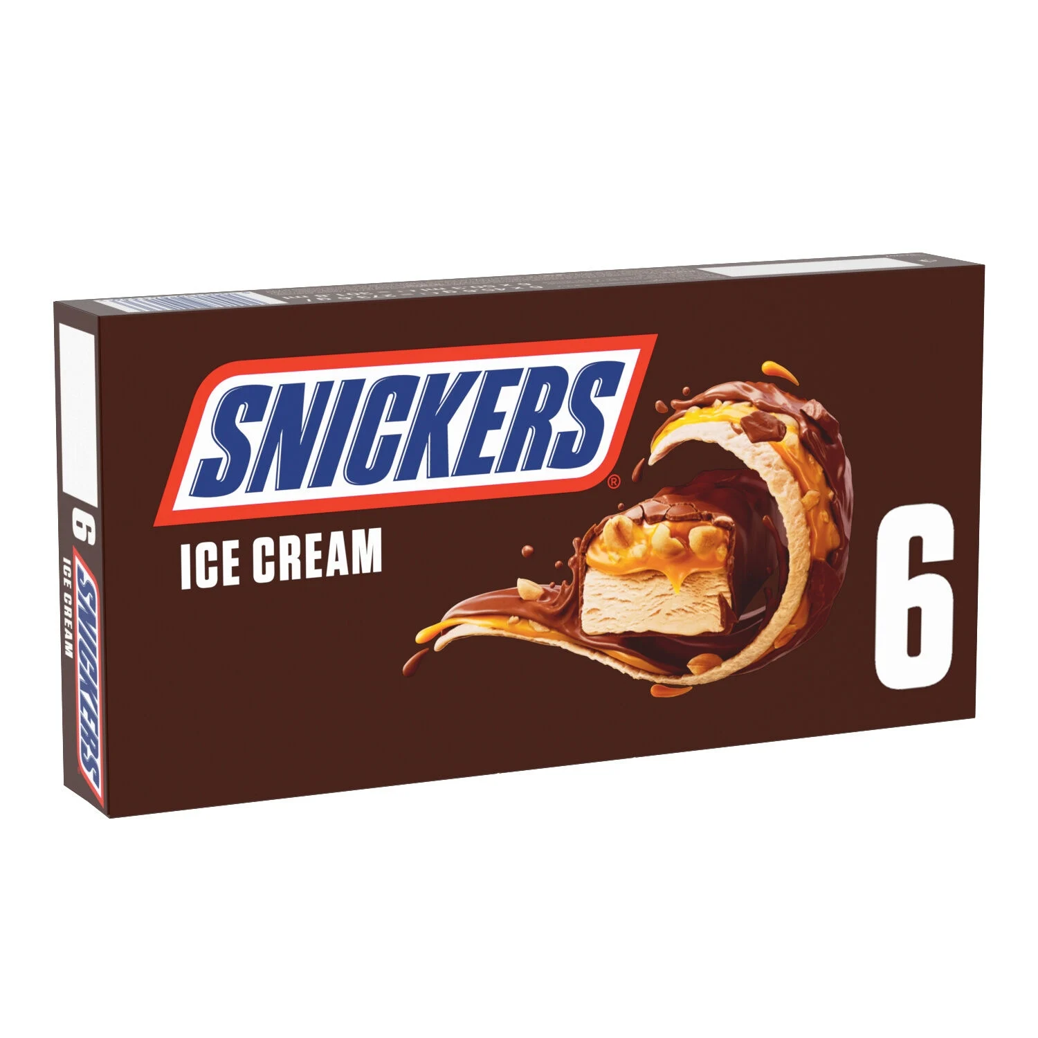 glaces barres glacées chocolat cacahuètes et caramel snickers les 6 barres 273,6g glaces barres glacées chocolat cacahuètes et caramel snickers les 6 barres 273,6g