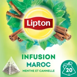 infusion menthe epices maroc lipton la boite de 20 sachets
