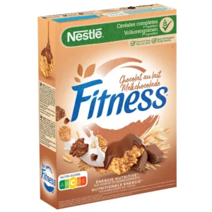 céréales chocolat au lait fitness : la boite de 450g