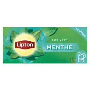 thé vert menthe lipton la boite de 30 sachets