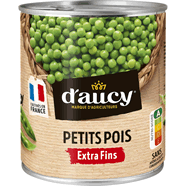 petits pois extra fins d'aucy la boîte de 560 g