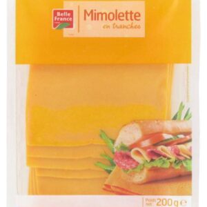 belle france mimolette en tranches fromage au lait pasteurisé 200g