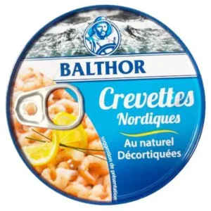 balthor crevette nordique au naturel decortique la boite de 180g