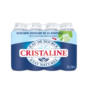 eau de source plate cristaline le pack de 12 bouteilles de 50cl