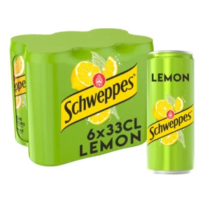 soda au citron schweppes le pack de 6 canettes de 33cl