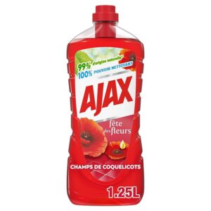 nettoyant ménager multi usages fraîcheur coquelicot ajax le bidon de 1.25l