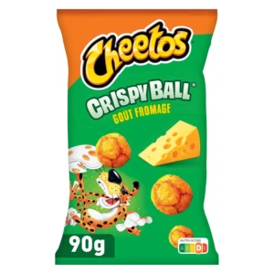 biscuits apéritifs soufflés crispy ball goût fromage cheetos le sachet de 90g