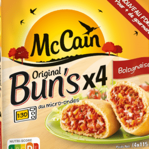 original bun's bolognaise produit surgelé mc cain la boite de 460g