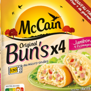 original bun's jambon 4 fromages produit surgelé mc cain