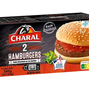 hamburger surgelé | facile à préparer | charal 260g (2x130g)