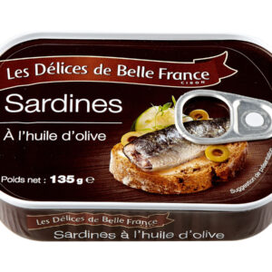 sardines entières à l'huile d'olive cuisson vapeur