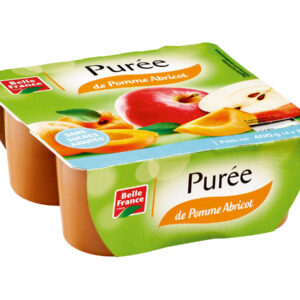 purée de pomme abricot sans sucres ajoutés 4 x 100g