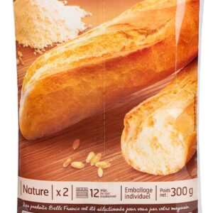 belle france demi baguettes nature précuites (300g)