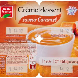 belle france crème dessert saveur caramel 4x115g