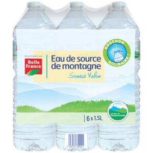 belle france eau de source de montagne le pack de 6 bouteilles de 1.5l