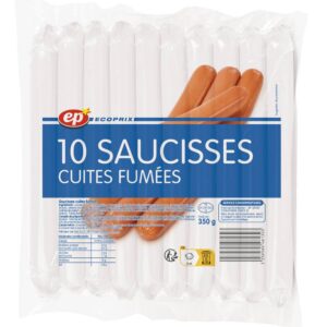 ecoprix saucisses cuites fumées