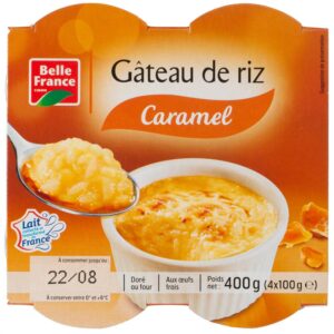 belle france gâteau de riz au caramel 4x100g