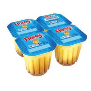 flan vanille caramel flanby les 4 pots de 100g