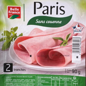 paris sans couenne 2 tranches – belle france – 90 g
