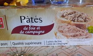 pâtes de foie et de campagne – belle france – 3 x 78 g