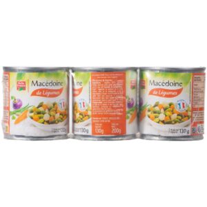 macedoine de legumes bf boite 3 x 1/4 of 600 g
