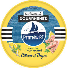 emietté de thon le mariné citron & thym | petit navire la boite de 110g