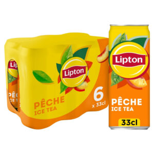 lipton ice tea boisson au thÉ pÊche pack de 6 canettes de 33 cl