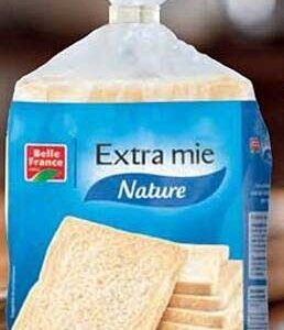 pain extra mie nature 16 grandes tranches 500g belle france