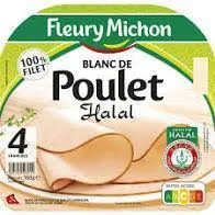 blanc de poulet halal fleury michon 4 tranches 160g